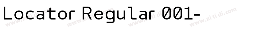 Locator Regular 001字体转换